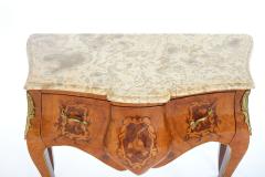 Italian Kingwood Marble Top Bombe Commode - 2472282