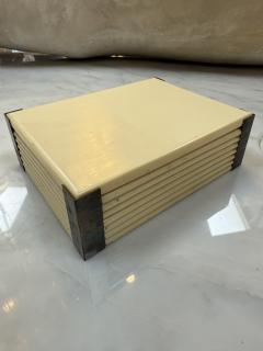 Italian Lacquered and Brass Box 1970s - 4304777