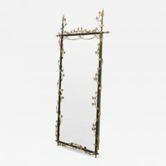 Italian Large Gilt Metal Floral Mirror - 2896096
