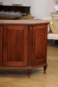 Italian Late 18th Century Cherry Sideboard with Four Doors and Canted Sides - 3538468