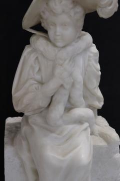 Italian Late 19th Century White Marble Antique Sculpture - 3874732