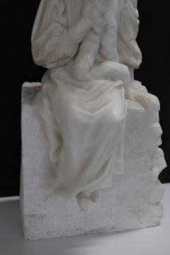 Italian Late 19th Century White Marble Antique Sculpture - 3874734