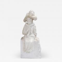 Italian Late 19th Century White Marble Antique Sculpture - 3878416