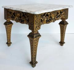 Italian Late 19th Early 20th Century Louis XVI Style Giltwood and Marble Table - 4507428