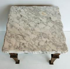 Italian Late 19th Early 20th Century Louis XVI Style Giltwood and Marble Table - 4507442