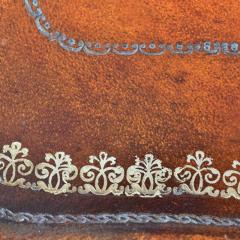 Italian Leather Tray on Stand - 152699