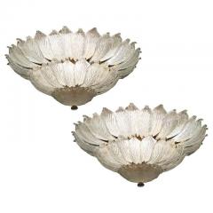 Italian Leaves Murano Glass Ceiling Light or Flush Mount - 2865495