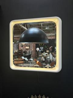 Italian Lighted Square Mirror 1970s - 543912