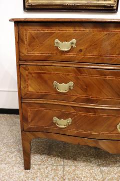 Italian Louis XV Inlaid Wood Antique Chest of Drawers Restored - 4143129