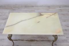 Italian Louis XV Style Coffee Table in Gilded Bronze with Onyx Top - 4142950