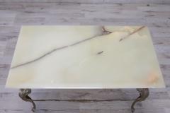 Italian Louis XV Style Coffee Table in Gilded Bronze with Onyx Top - 4142951