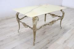 Italian Louis XV Style Coffee Table in Gilded Bronze with Onyx Top - 4142953