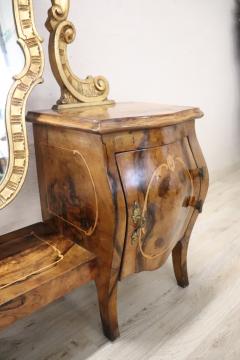 Italian Louis XV Style Gilded and Inlaid Walnut Bombay Dressing Table - 3483768