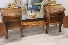 Italian Louis XV Style Gilded and Inlaid Walnut Bombay Dressing Table - 3483772
