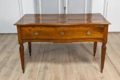 Italian Louis XVI 18th Century Walnut Console Table with Carved Fluted Legs - 4045233