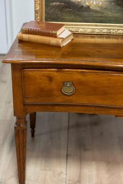 Italian Louis XVI 18th Century Walnut Console Table with Carved Fluted Legs - 4045235