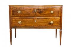 Italian Louis XVI 19th Century Walnut Two Drawer Commode with Inlay - 3650511