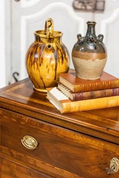 Italian Louis XVI 19th Century Walnut Two Drawer Commode with Inlay - 3650569