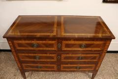 Italian Louis XVI Inlaid Walnut Antique Chest of Drawers Restored - 4143019