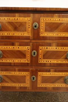 Italian Louis XVI Inlaid Walnut Antique Chest of Drawers Restored - 4143020