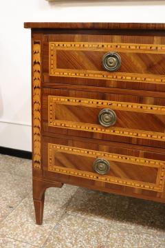 Italian Louis XVI Inlaid Walnut Antique Chest of Drawers Restored - 4143023