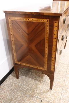 Italian Louis XVI Inlaid Walnut Antique Chest of Drawers Restored - 4143025