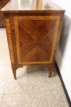 Italian Louis XVI Inlaid Walnut Antique Chest of Drawers Restored - 4143026