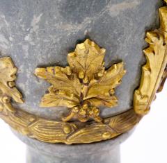 Italian Louis XVI Style Gray Marble Gilt Bronze Mounted Urn Late 19th Century - 4822688