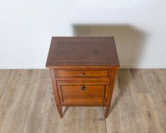 Italian Louis XVI Walnut Bedside Table with Veneered Inlay Late 18th Century - 4189846