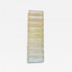 Italian Luxury Brass Wall Sconce in Diamanted Murano Glass and Flush Mount - 4351971