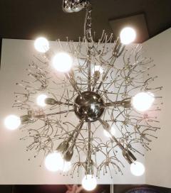 Italian MId Century Thirteen Light Chrome Sputnik Chandelier with Starbursts - 2124746