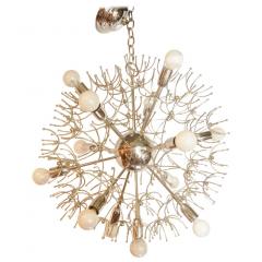 Italian MId Century Thirteen Light Chrome Sputnik Chandelier with Starbursts - 2124748