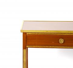 Italian Mahogany Wood Parcel Gilt Neoclassical Style Hall Table Server - 3988427