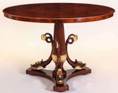 Italian Mahogany and Parcel Gilt Centre Table with Dolphins Tuscany 1830 - 3613872