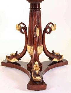 Italian Mahogany and Parcel Gilt Centre Table with Dolphins Tuscany 1830 - 3613877