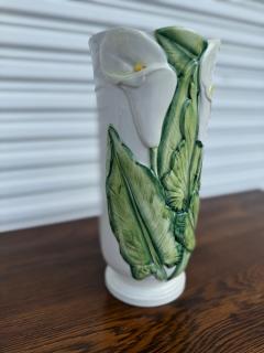 Italian Majolica Floral Vase - 4365102
