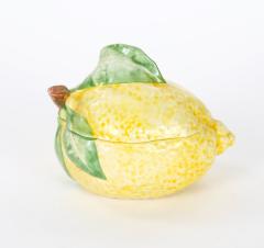 Italian Majolica Lemon Form Covered Table Ornament Late 20th Century - 4823172