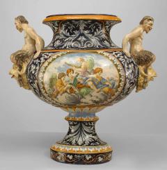 Italian Majolica large oval shaped centerpiece - 4629828