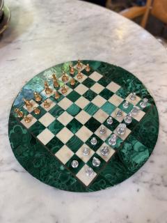 Italian Malachite Chess Set 1970s - 4512467