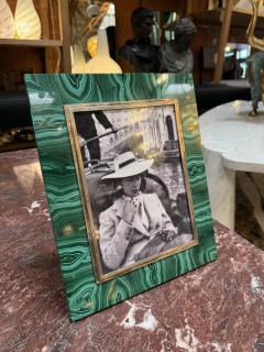 Italian Malachite and Brass Picture Frame 1970s - 4324947