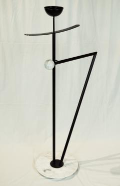 Italian Marble Black Enameled Valet Stand - 2342281