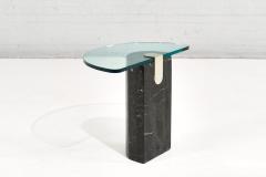 Italian Marble Brass and Glass Side Table by La Rosa 1960 - 2418376