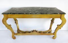 Italian Marble Top Painted Carved Console Table in Baroque Rococo Style - 4451883