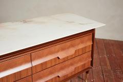 Italian Marble and Rosewood Chest of Drawers - 3843997