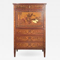 Italian Marquetry Cabinet with Fall Front Bar - 2074776