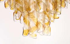 Italian Mazzega Multi Tier Glass Chandelier - 4505485