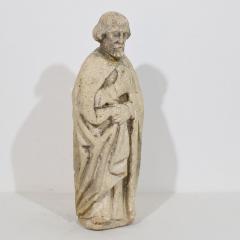 Italian Medieval Gothic Carved Stone Saint Statue - 4111880
