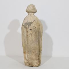 Italian Medieval Gothic Carved Stone Saint Statue - 4111882