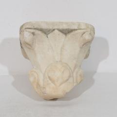 Italian Medieval Romanesque Carved Marble Capital Fragment - 4518404