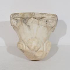 Italian Medieval Romanesque Carved Marble Capital Fragment - 4518405